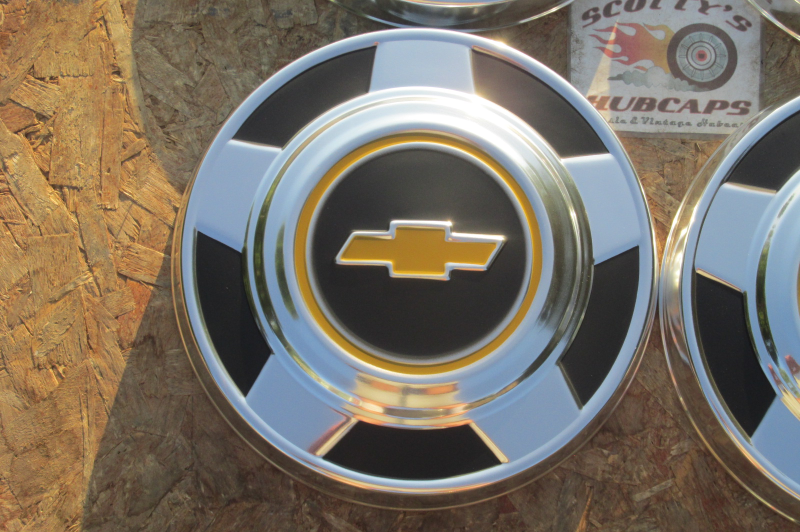 1973-87 CHEVY 1/2 TON 1500 PICKUP TRUCK, VAN, POVERTY DOG DISH HUBCAPS, SET OF 4, 10 1/4" DIAMETER, NEW, 76-1130-CHEV - Image 2