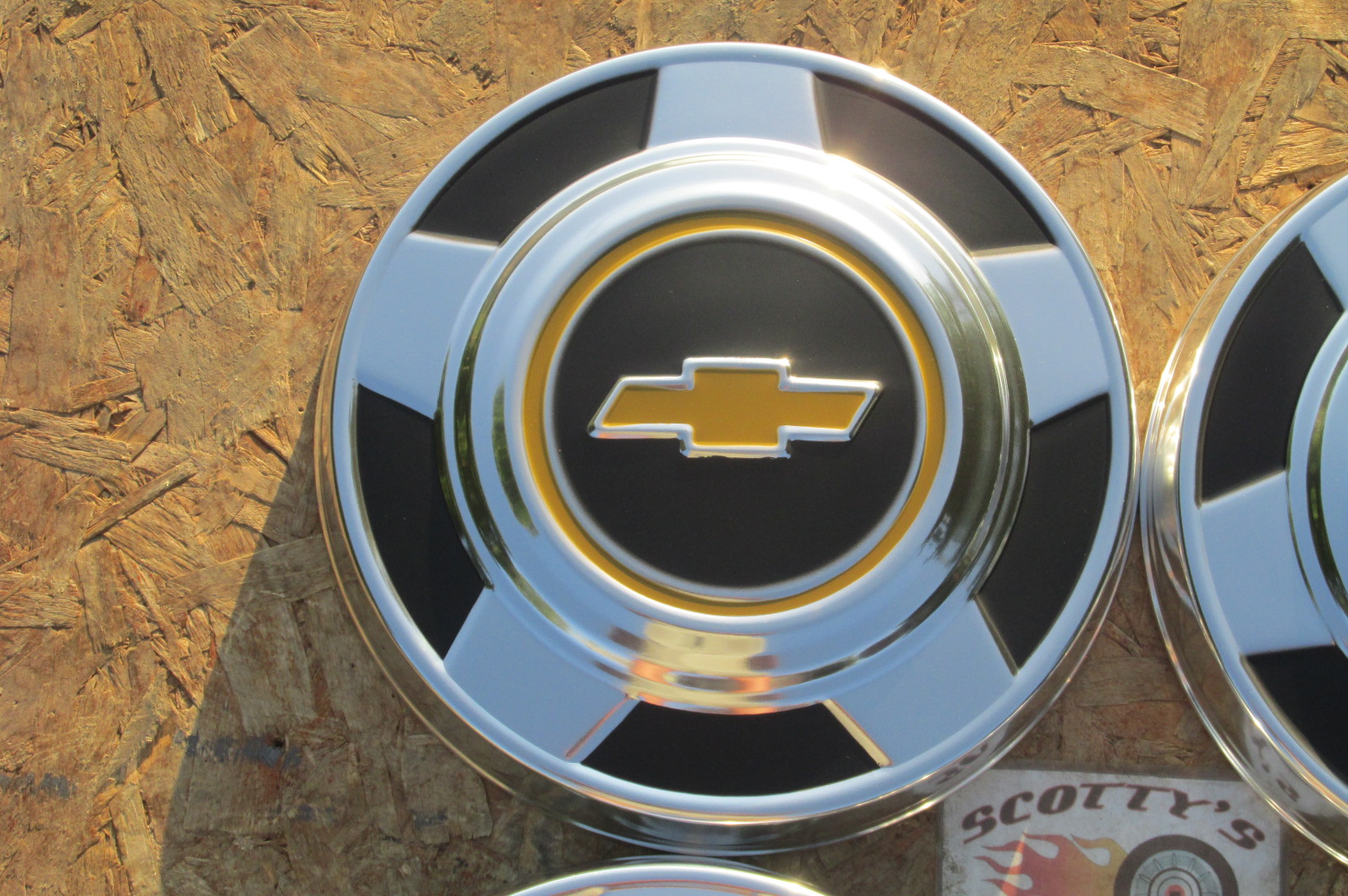 1973-87 CHEVY 1/2 TON 1500 PICKUP TRUCK, VAN, POVERTY DOG DISH HUBCAPS, SET OF 4, 10 1/4" DIAMETER, NEW, 76-1130-CHEV - Image 4