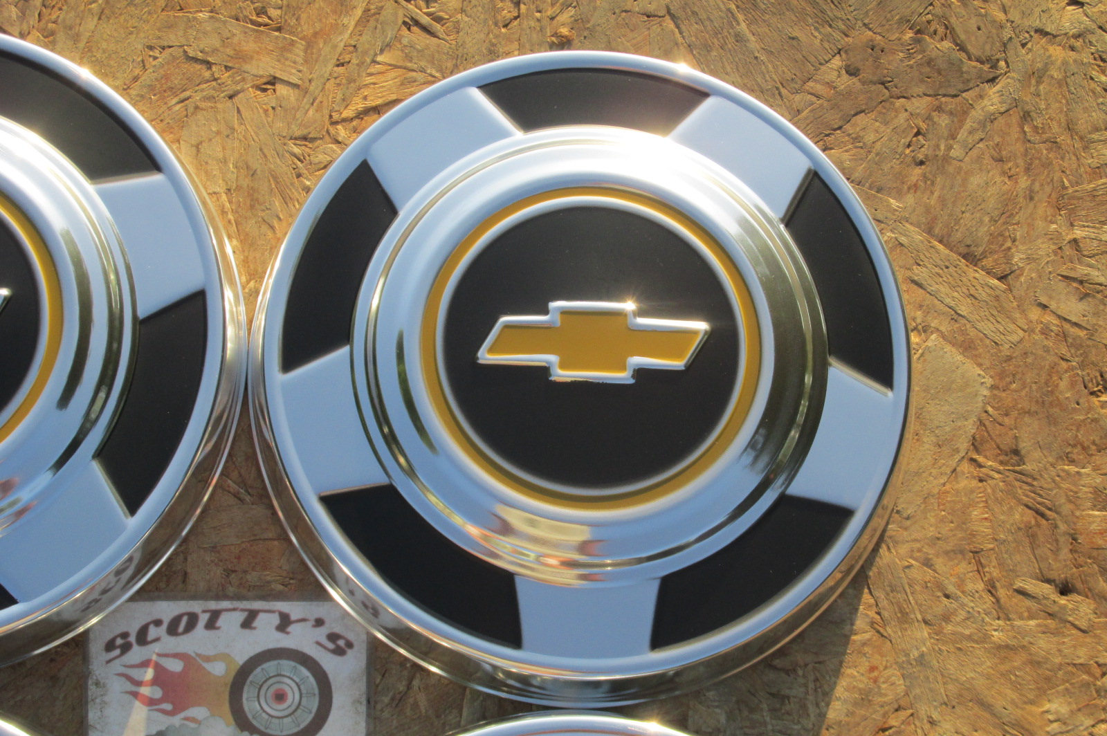 1973-87 CHEVY 1/2 TON 1500 PICKUP TRUCK, VAN, POVERTY DOG DISH HUBCAPS, SET OF 4, 10 1/4" DIAMETER, NEW, 76-1130-CHEV - Image 5