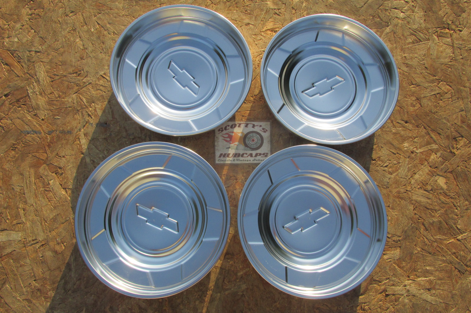 1973-87 CHEVY 1/2 TON 1500 PICKUP TRUCK, VAN, POVERTY DOG DISH HUBCAPS, SET OF 4, 10 1/4" DIAMETER, NEW, 76-1130-CHEV - Image 6